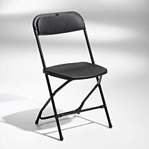 Klappstol Smart svart med svarta stolsben