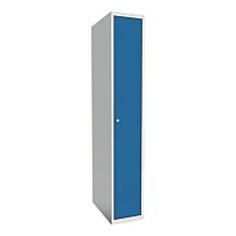 Skolskåp SMT 1x300 Plant tak 1 fack i höjd  blå dörr med cylinderlås  