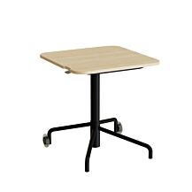 Höj- och sänkbart elevbord Smile 110, 650x650 mm, björklaminat, svart stativ