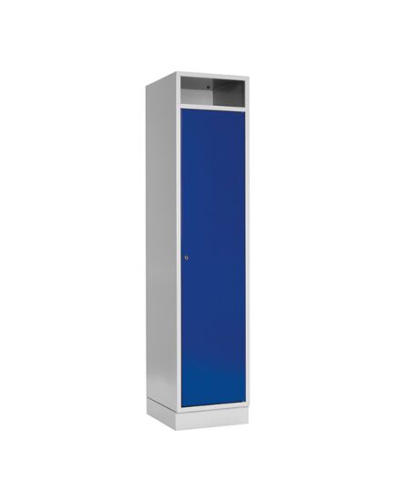 Klädbytesskåp för smutstvätt 1x400mm 1-fack Plant tak Blå dörr